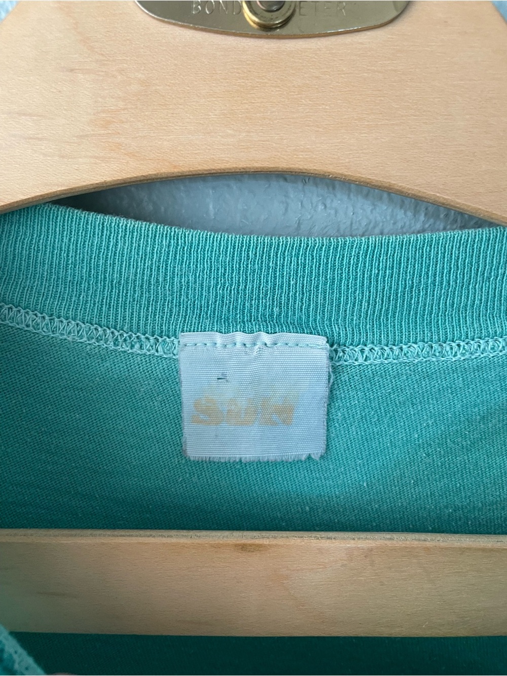 🌱5/$25🌱 Sun Sportswear | Vintage 80s 90s Distressed Weekend Animal Teal Tee - Picture 8 of 8